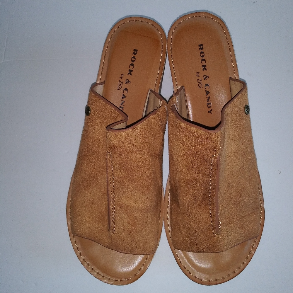 Rock & Candy Cork Wedge Sandals 6 - Picture 4 of 5